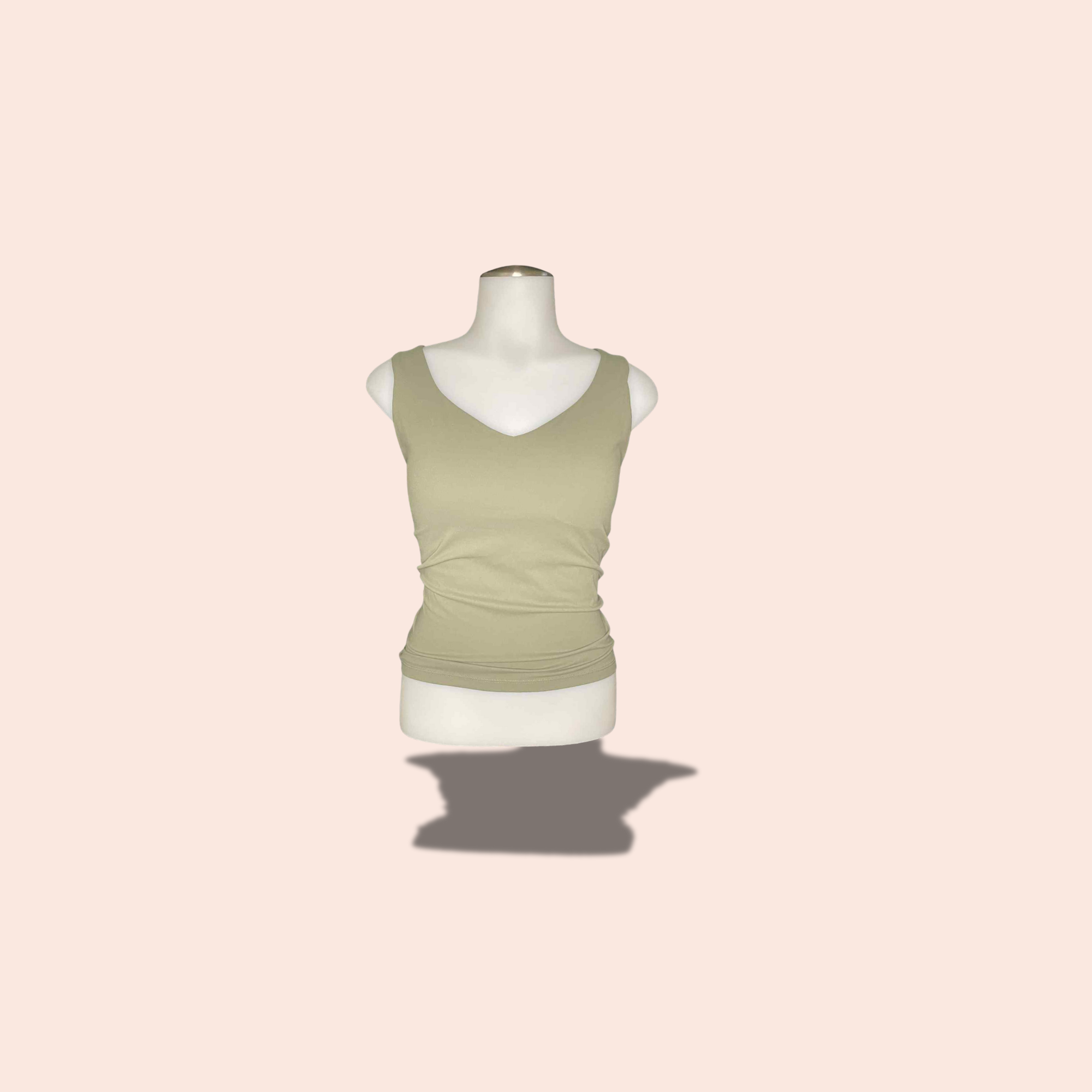 (SIZE 8) PrettyLittleThing Seamless V-Neck Tank – Sage