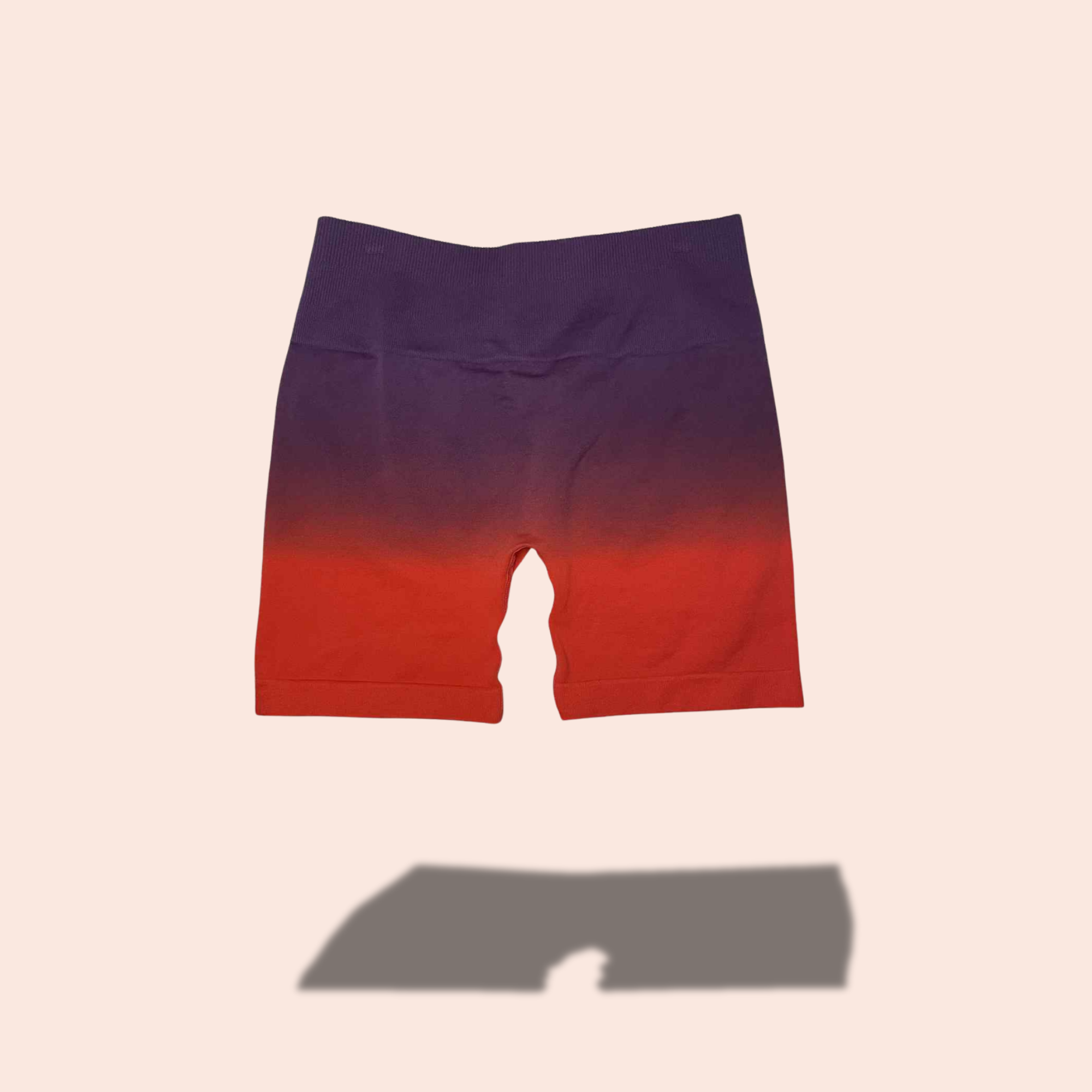 (SIZE MEDIUM) Fitness Fashioness Sunset Ombre Scrunch Shorts