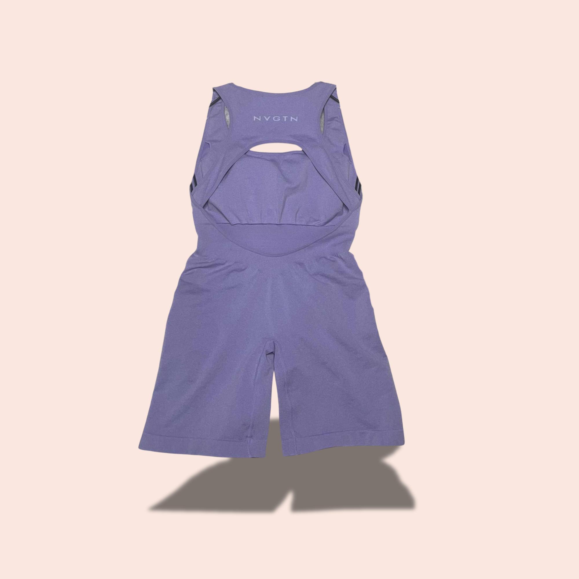 (Size MED) NVGTN Lilac Silhouette Seamless Romper *UNWORN W/ ORIGINAL TAGS*