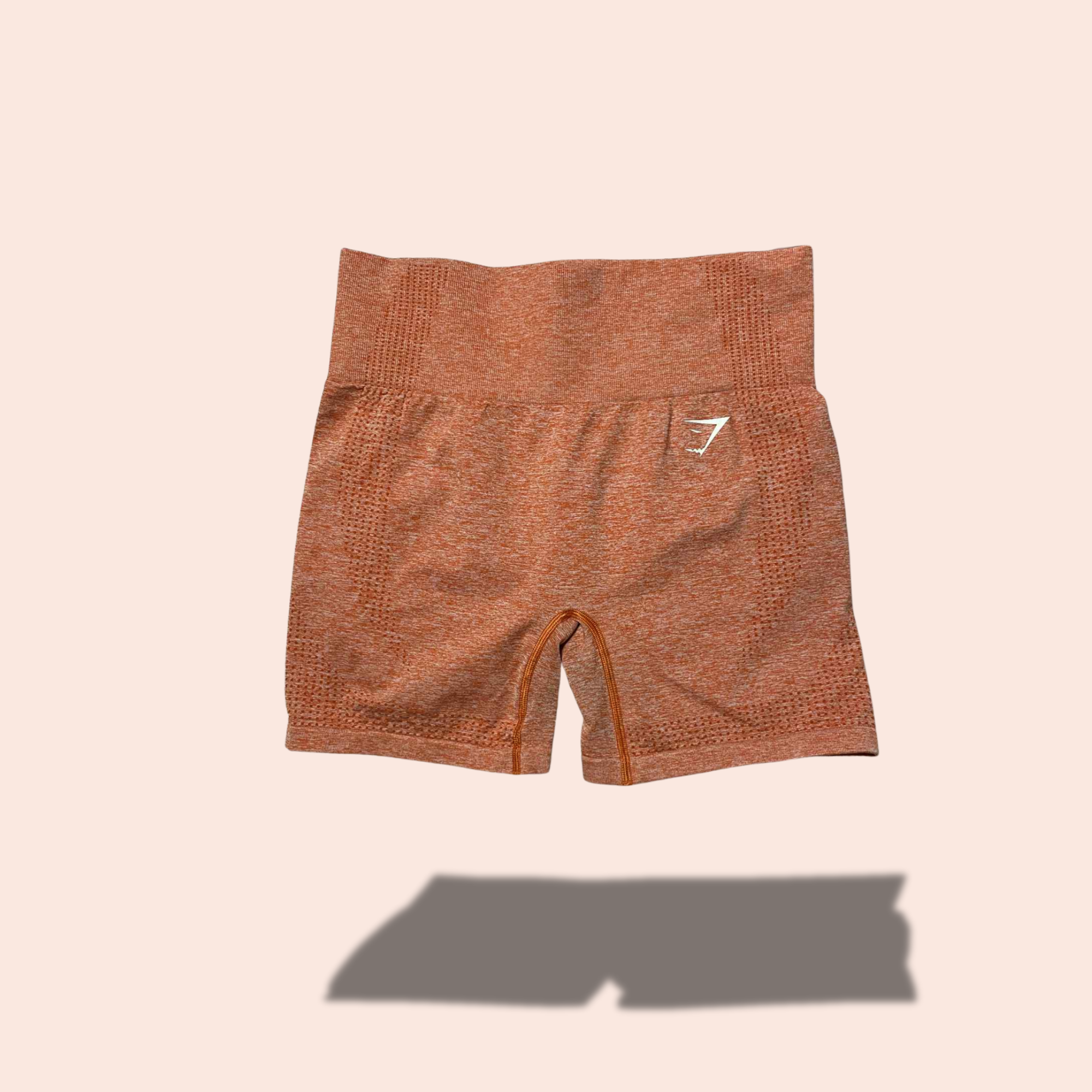 (SIZE MEDIUM) Gymshark Rust Seamless High-Waist Shorts