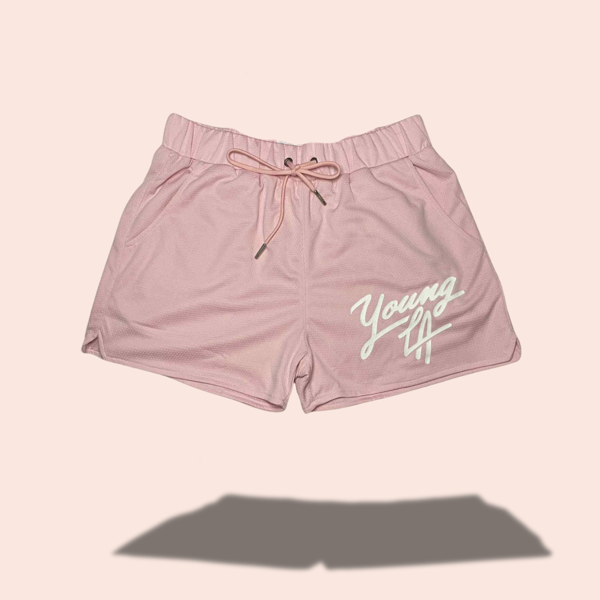 (SIZE LARGE) YoungLA Light Pink Basketball Shorts