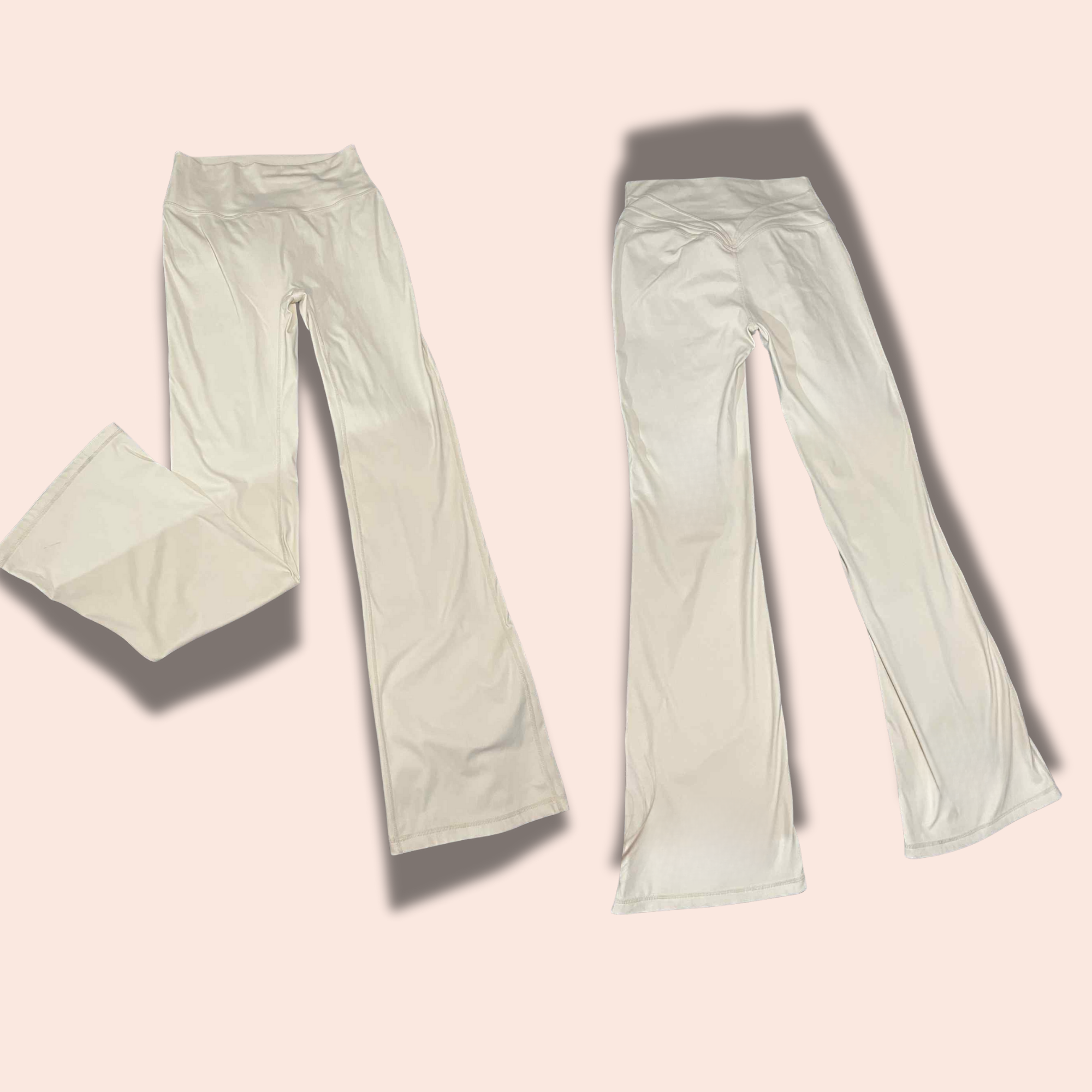 (SIZE MEDIUM) Cream Flare Pants