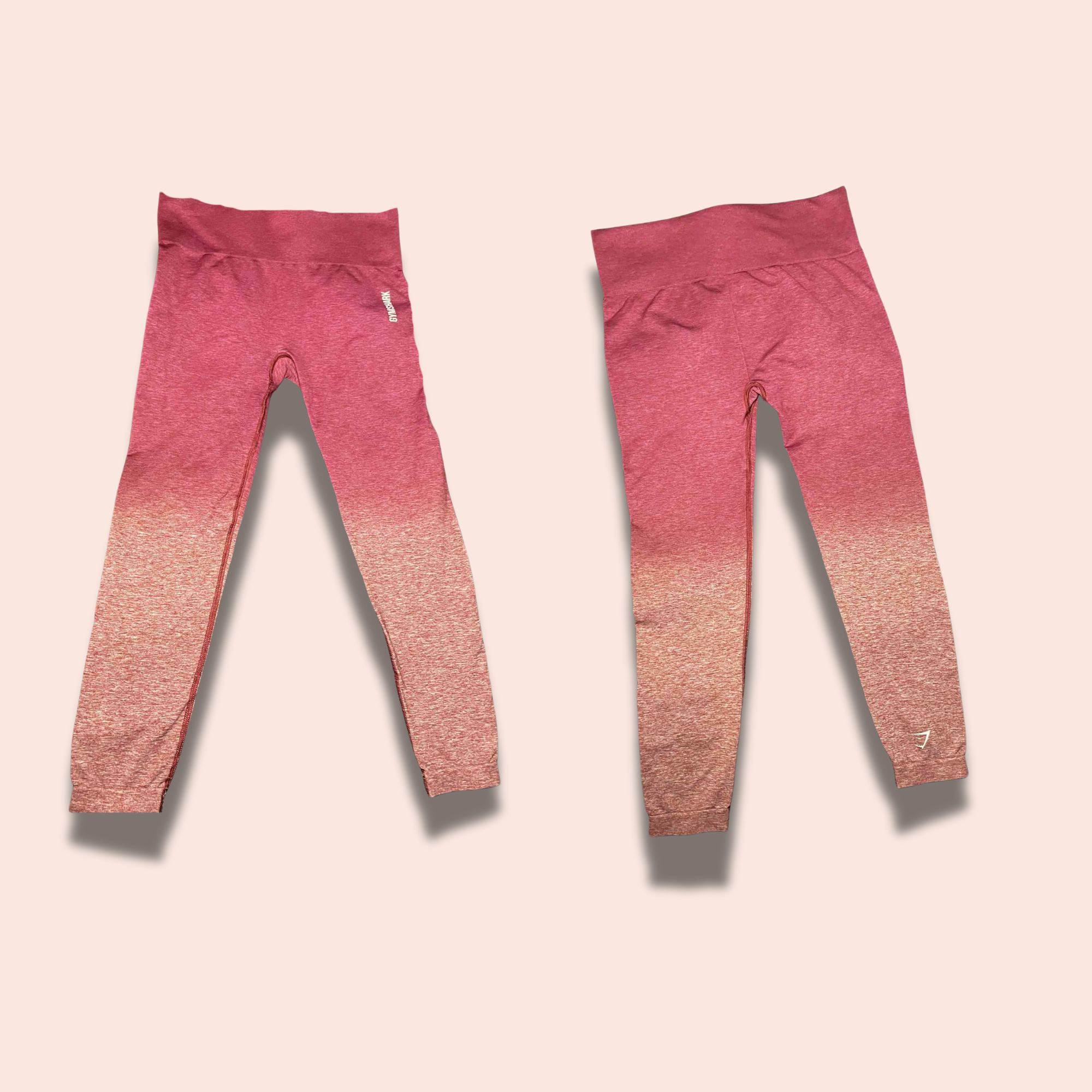 (SIZE MEDIUM) Gymshark Ombre Seamless Leggings - Berry Pink