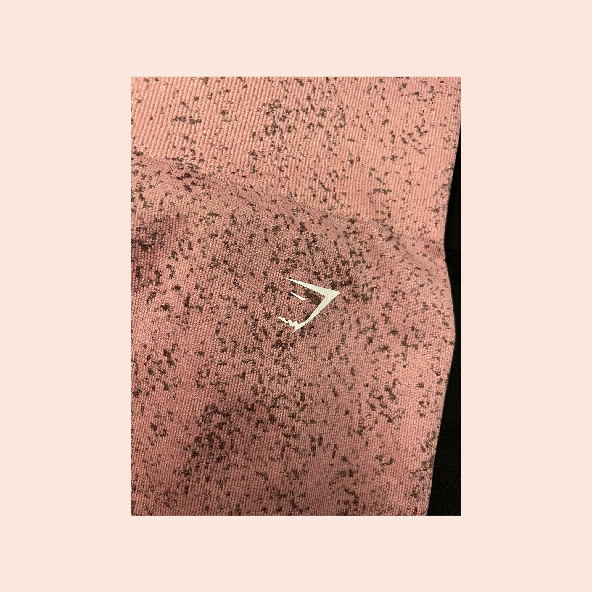 (SIZE SMALL) Gymshark High-Waisted Leggings – Pink & Brown Speckle