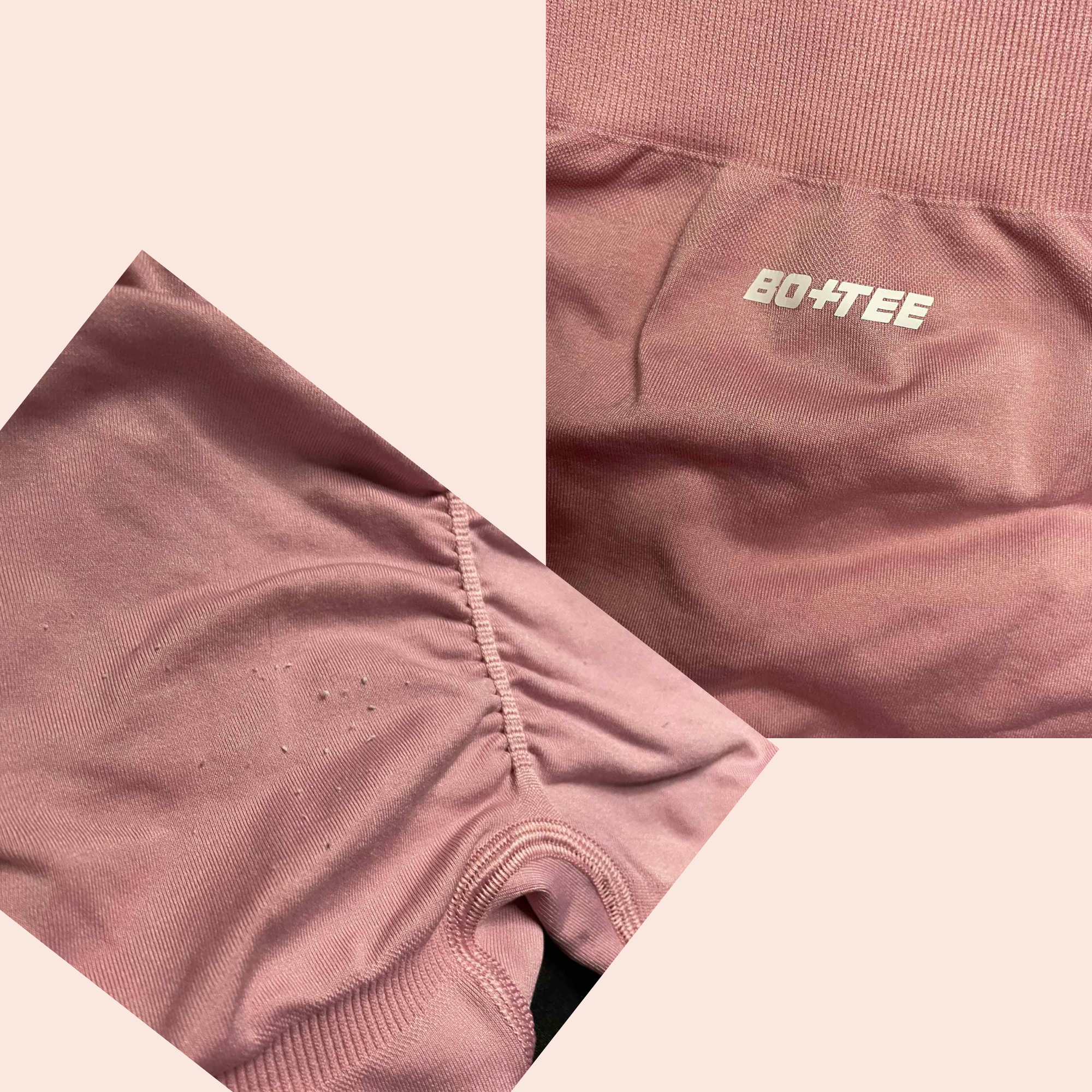 (SIZE SMALL) Bo+Tee Scrunch Leggings – Rose Pink