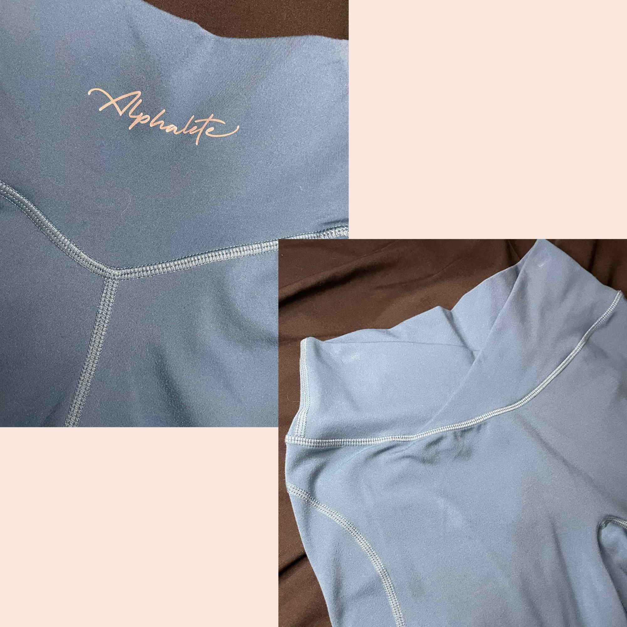 (SIZE MEDIUM) Alphalete High-Waisted Leggings – Slate Blue