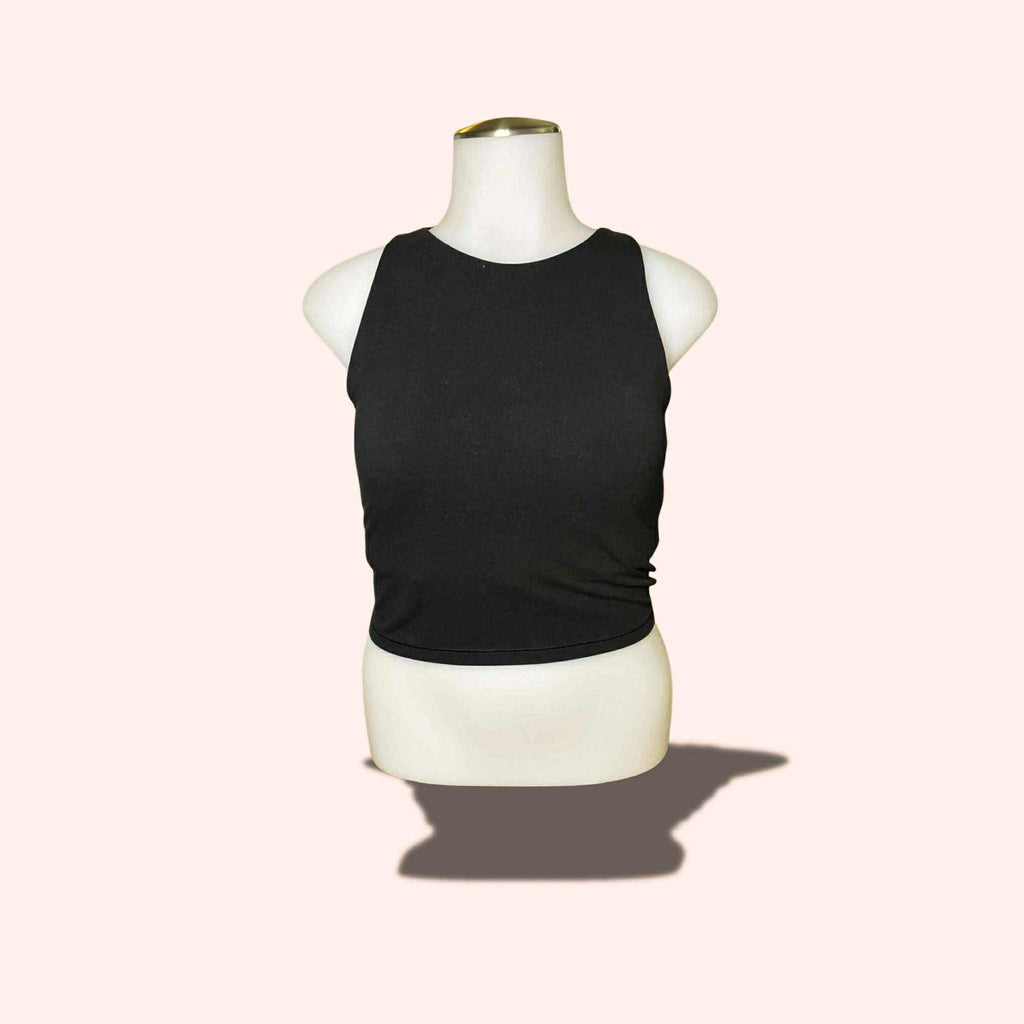 (SIZE LARGE) Old Navy High-Neck Active Crop – Black