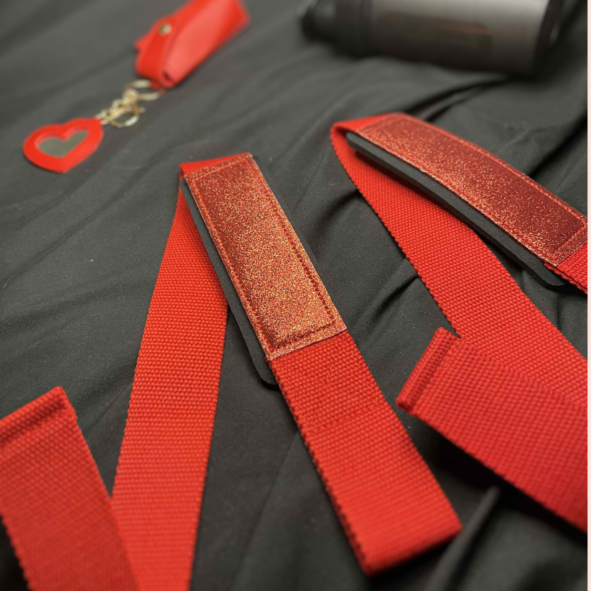 Red Glitter Gym Straps
