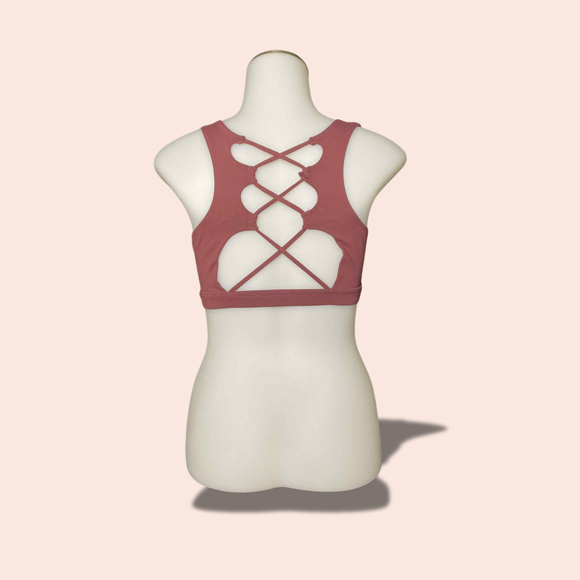 (Size SMALL) Rosewood Buffbunny Criss Cross Back Bra