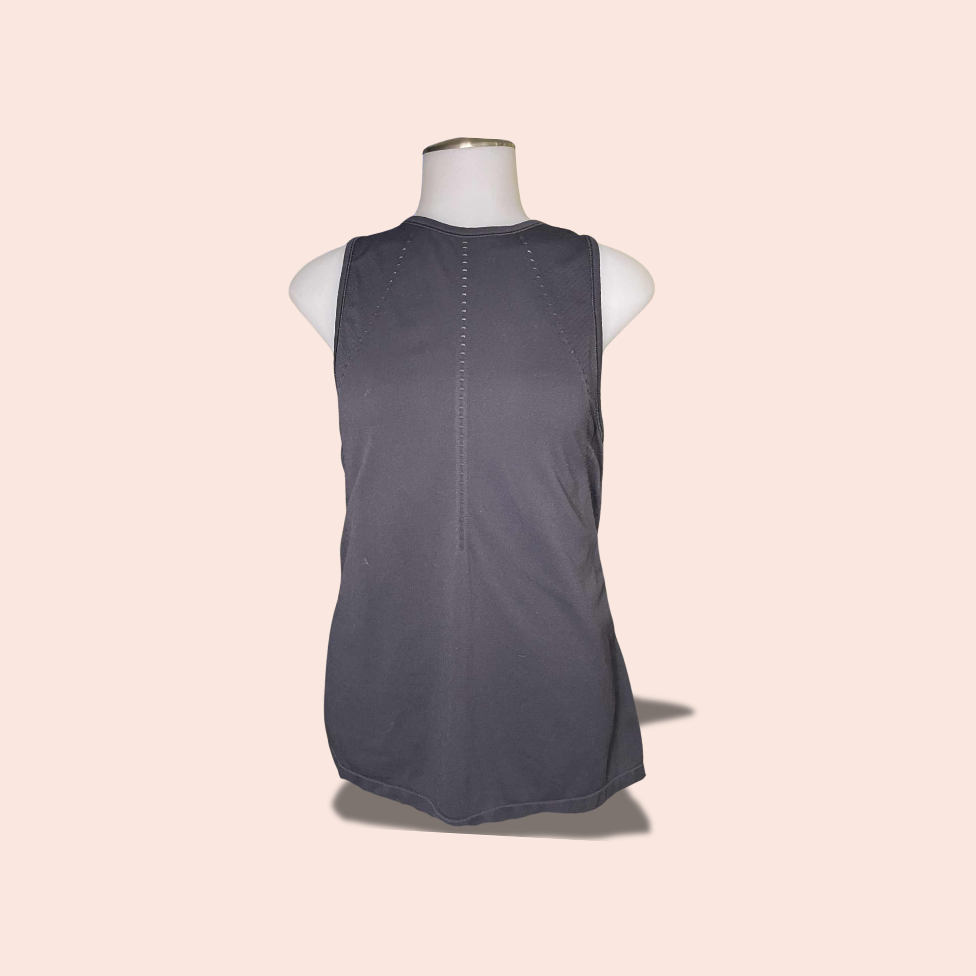 (Size XSMALL) Charcoal ATHLETA Flow Open-Back Yoga Tank