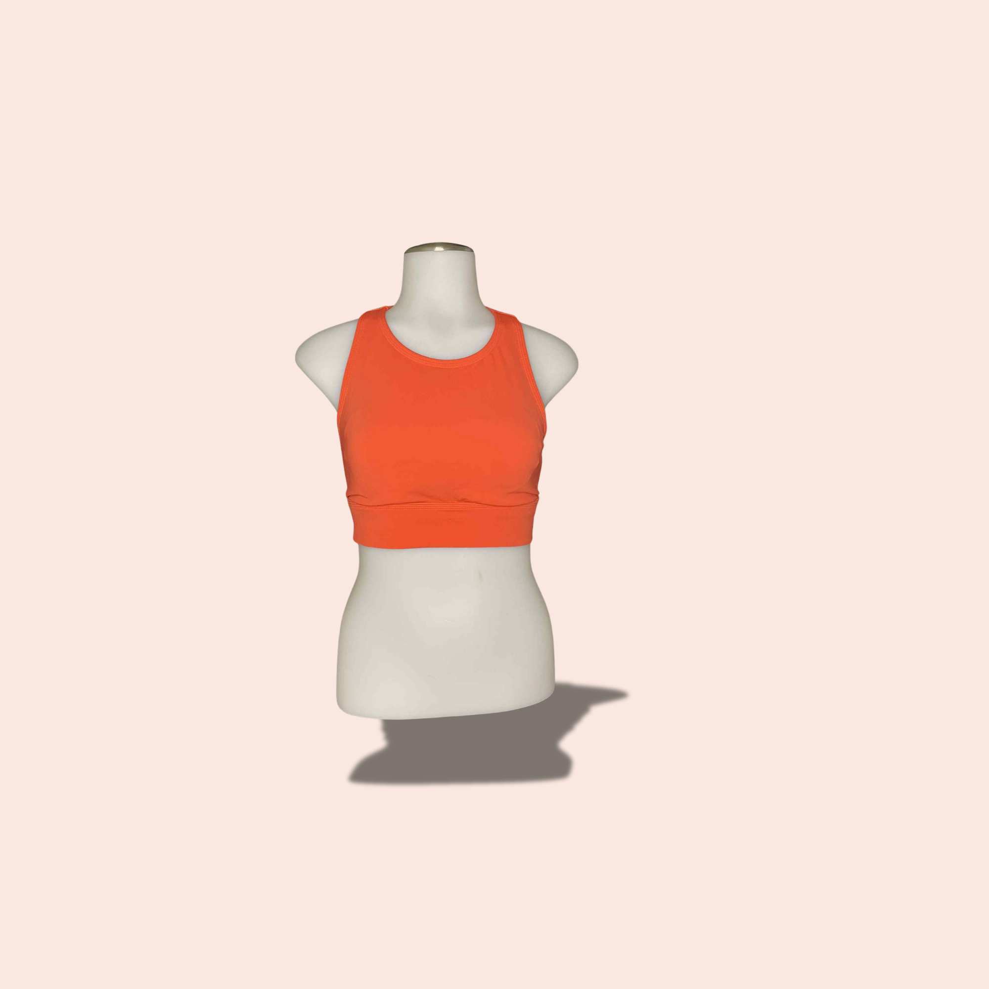 (SIZE MED) Aerie Cutout Back Sports Bra – Bold Orange