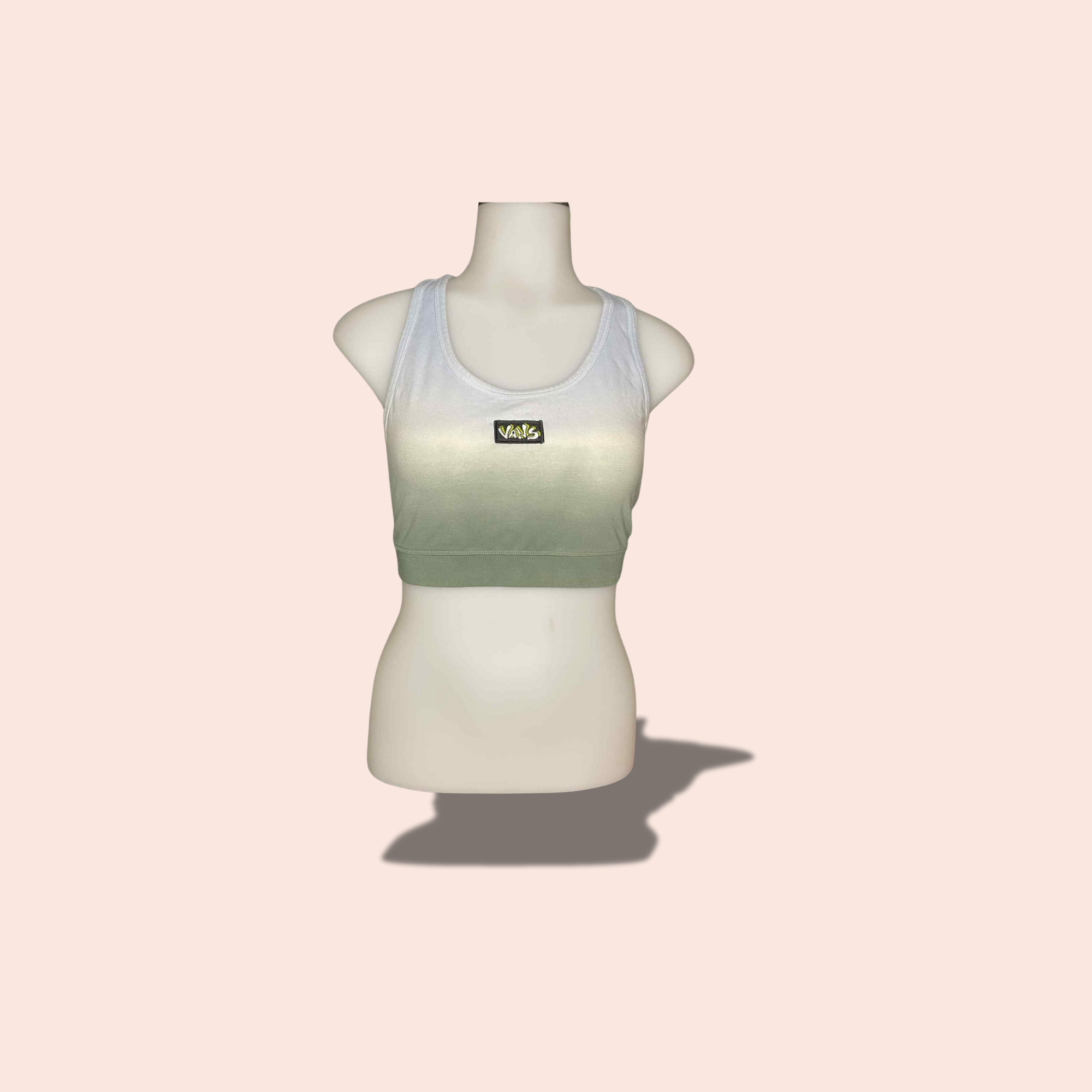(SIZE XL) Vans Green Gradient Racerback Sports Bra