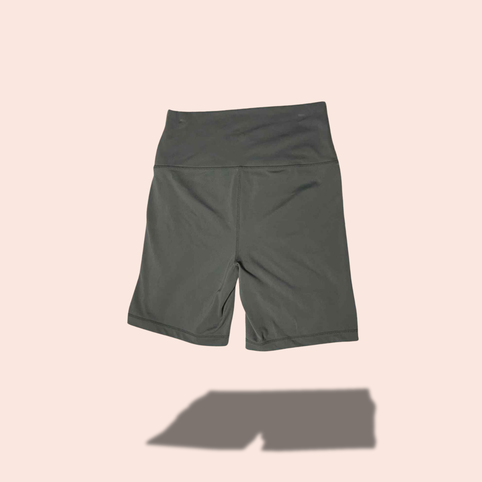 (SIZE MEDIUM) Yogalicious Olive Crisscross Waist Biker Shorts
