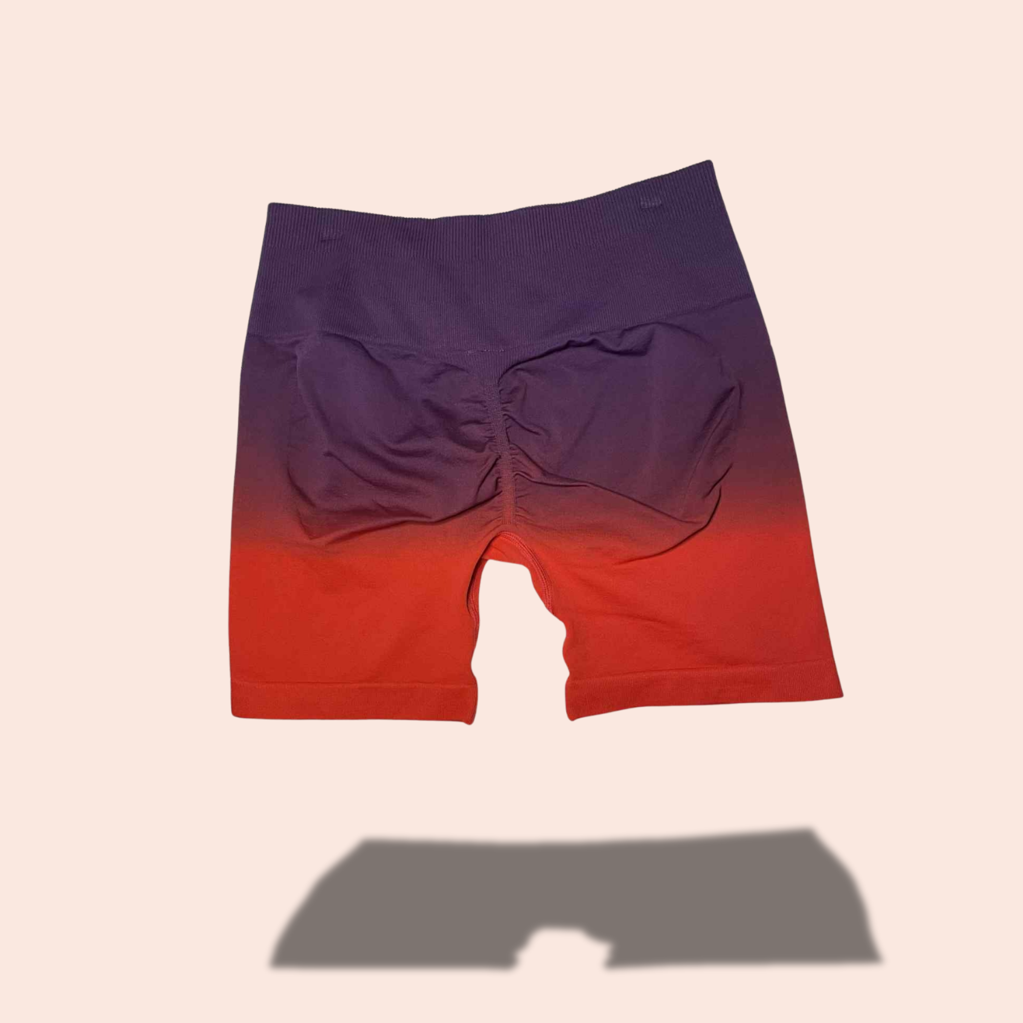 (SIZE MEDIUM) Fitness Fashioness Sunset Ombre Scrunch Shorts