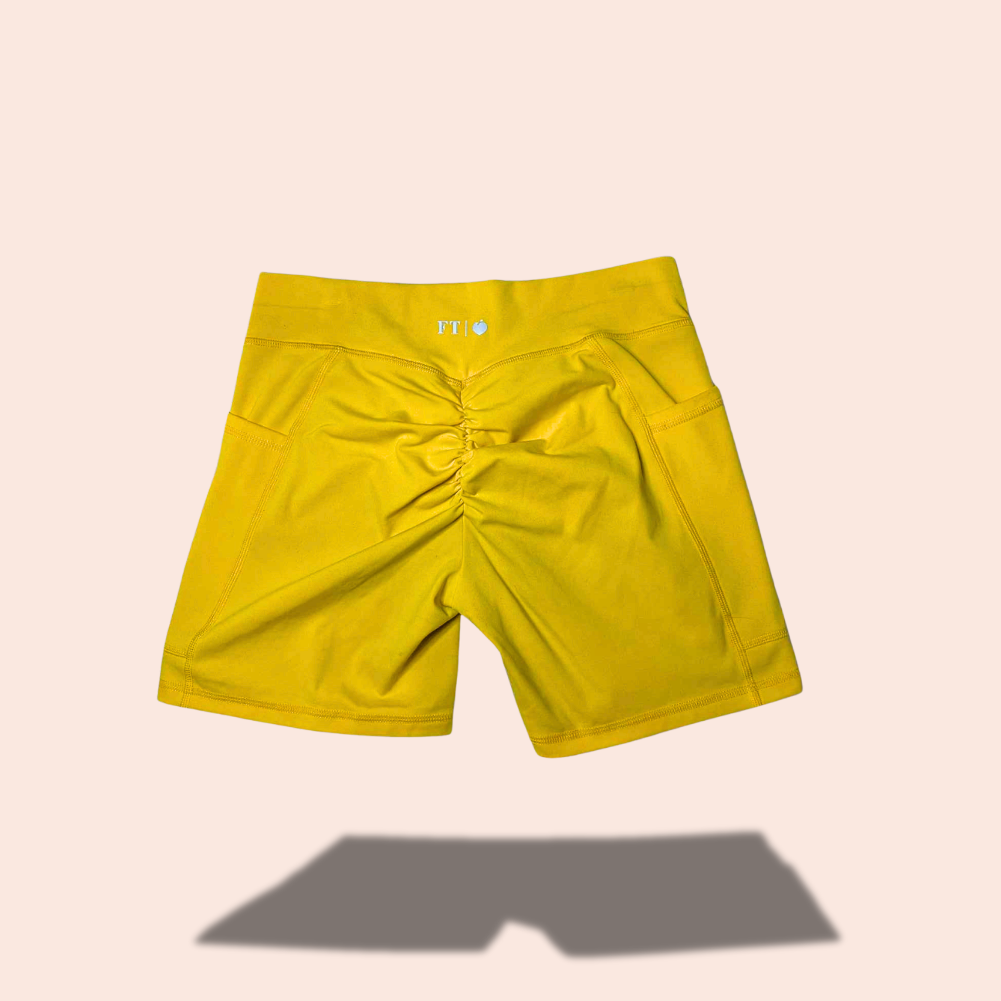(SIZE LARGE) Golden Hour Scrunch Pocket Biker Shorts