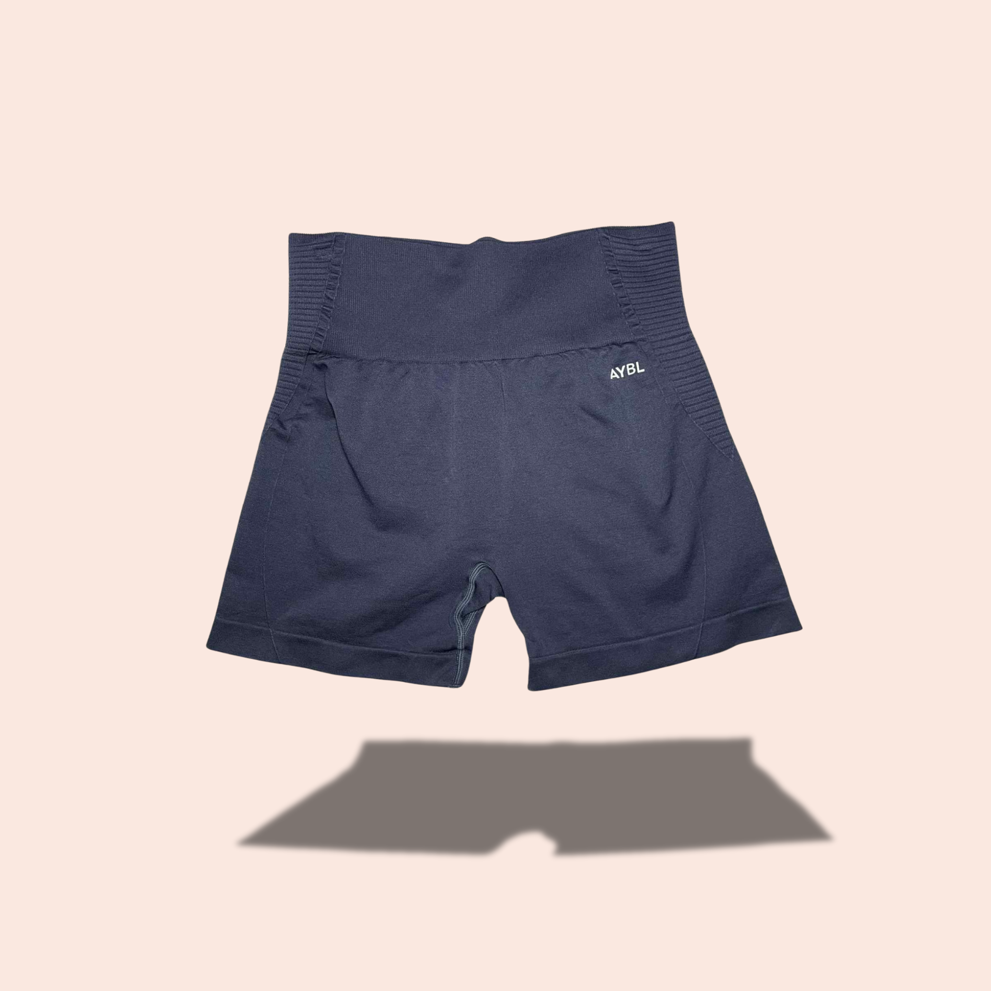 (SIZE LARGE) AYBL Blue Grey Seamless High-Waist Shorts