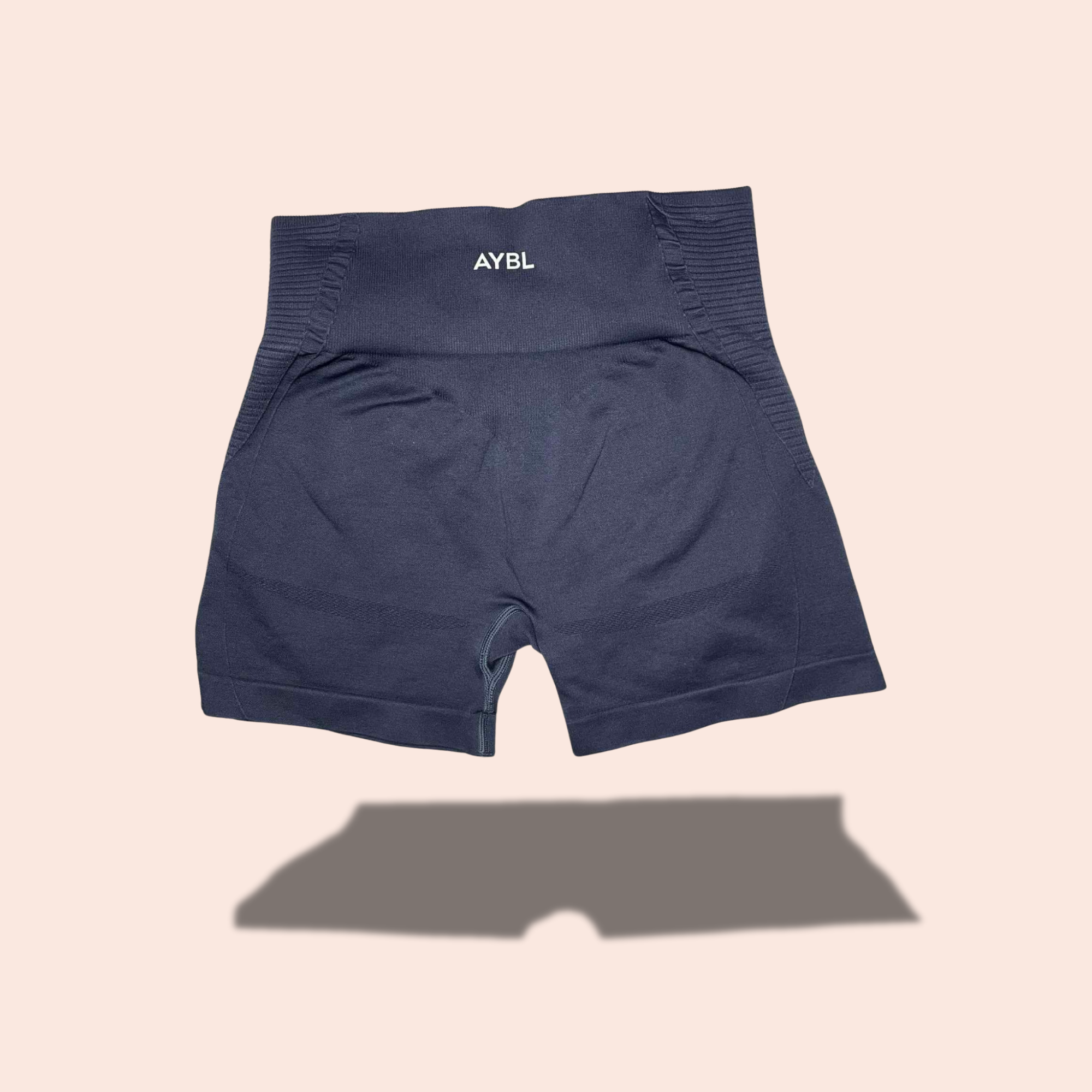 (SIZE LARGE) AYBL Blue Grey Seamless High-Waist Shorts